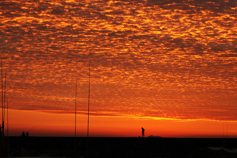 伊予灘の夕日