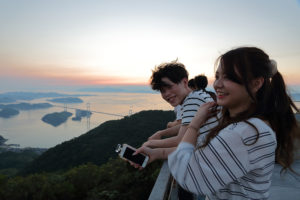 しまなみ海道の亀老山展望台から見る来島海峡大橋はインスタ映えに最高