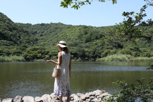 龍王神社の奥にある龍神池