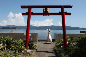 龍神神社で一休み