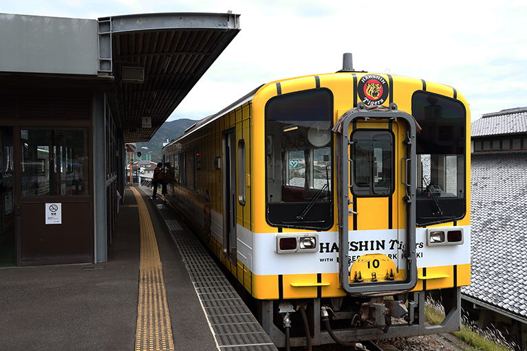 目を引き、ユニークな「阪神タイガース応援列車」